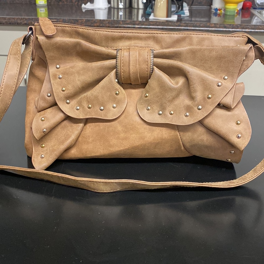 Brown hand bag